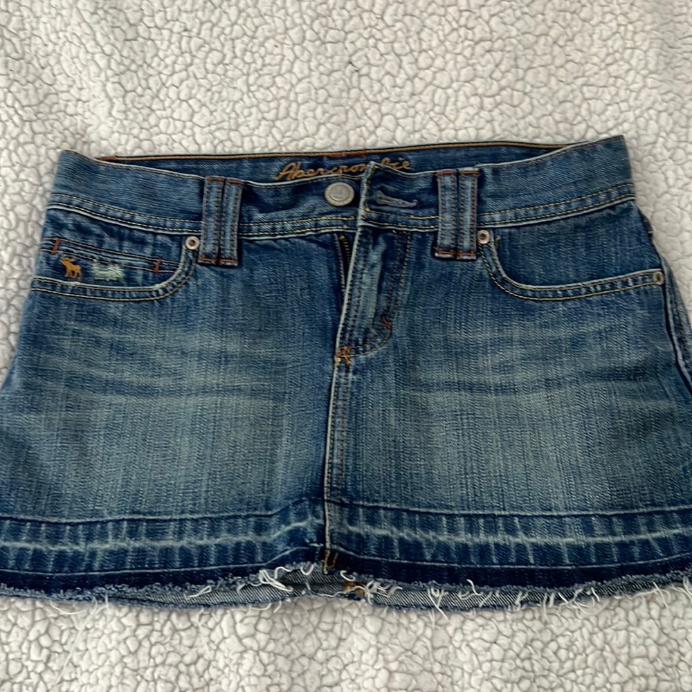 Mini denim skirt